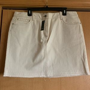 Loft Cream Jean Skirt